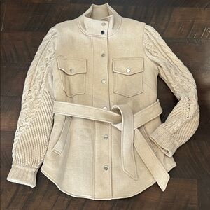 Veronica Beard Jett belted jacket Coat M NICE!!!